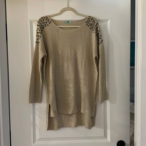 Karlie studded sweater M/L tan